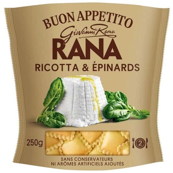 Giovanni Rana - Pâtes fraîches aux raviolis à la ricotta et aux épinards (250g)