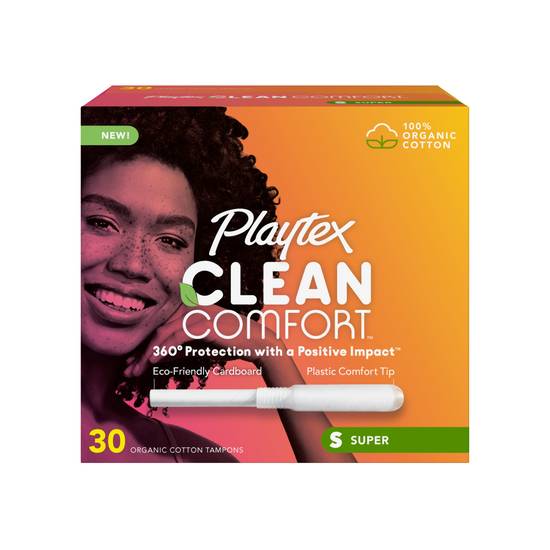 Playtex Clean Comfort Tampons - Super Absorbency, 30 ct