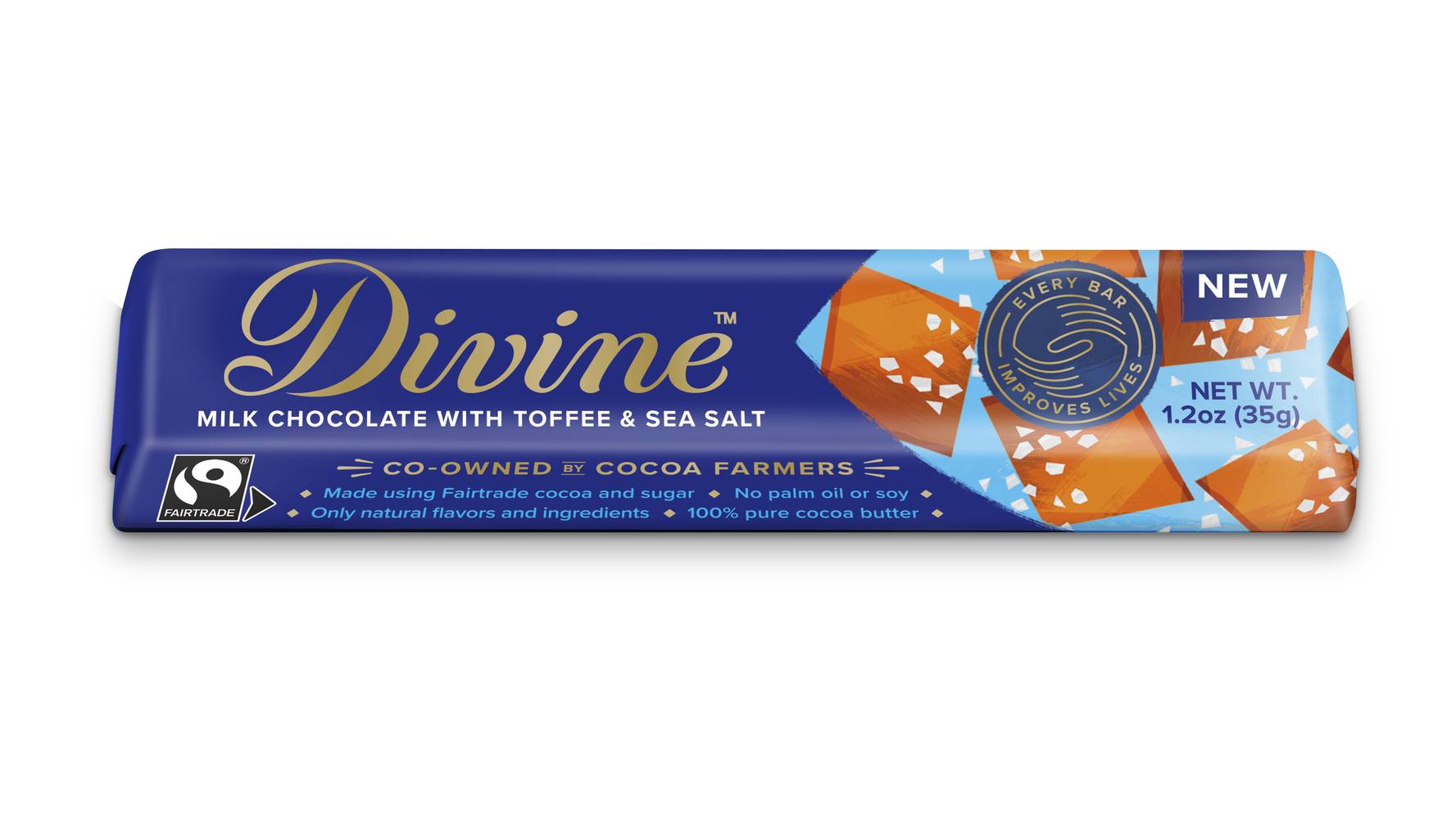 Divine Milk Chocolate With Toffee & Sea Salt (1.2 oz)