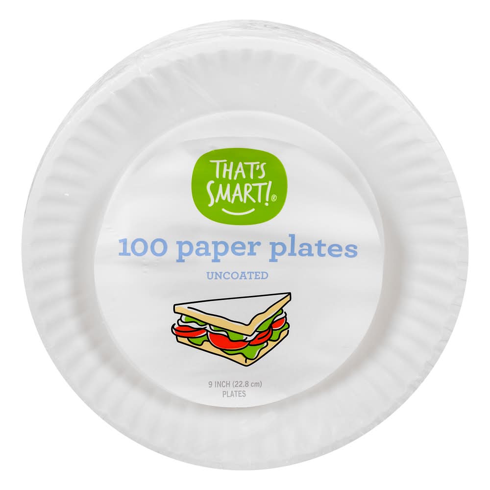 That's Smart! Paper Plates, 9 in (100 ct)