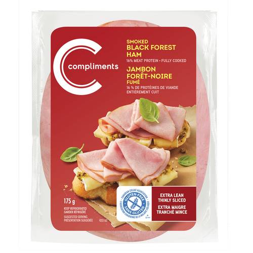 Compliments Thin Sliced Smoked Black Forest Ham (175 g)