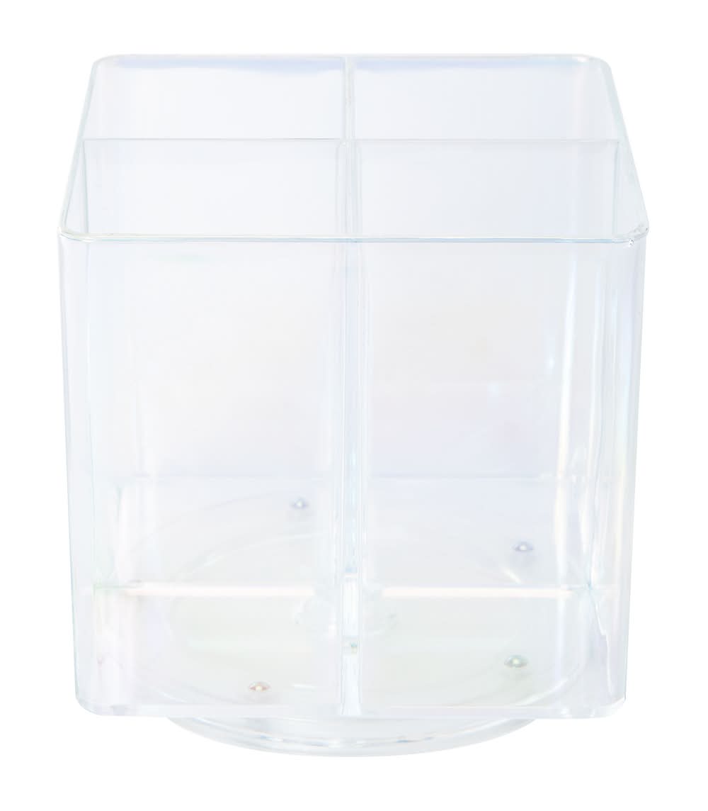 4-Compartment Glitter Beauty Spinner 4.5in x 4.6in Rainbow