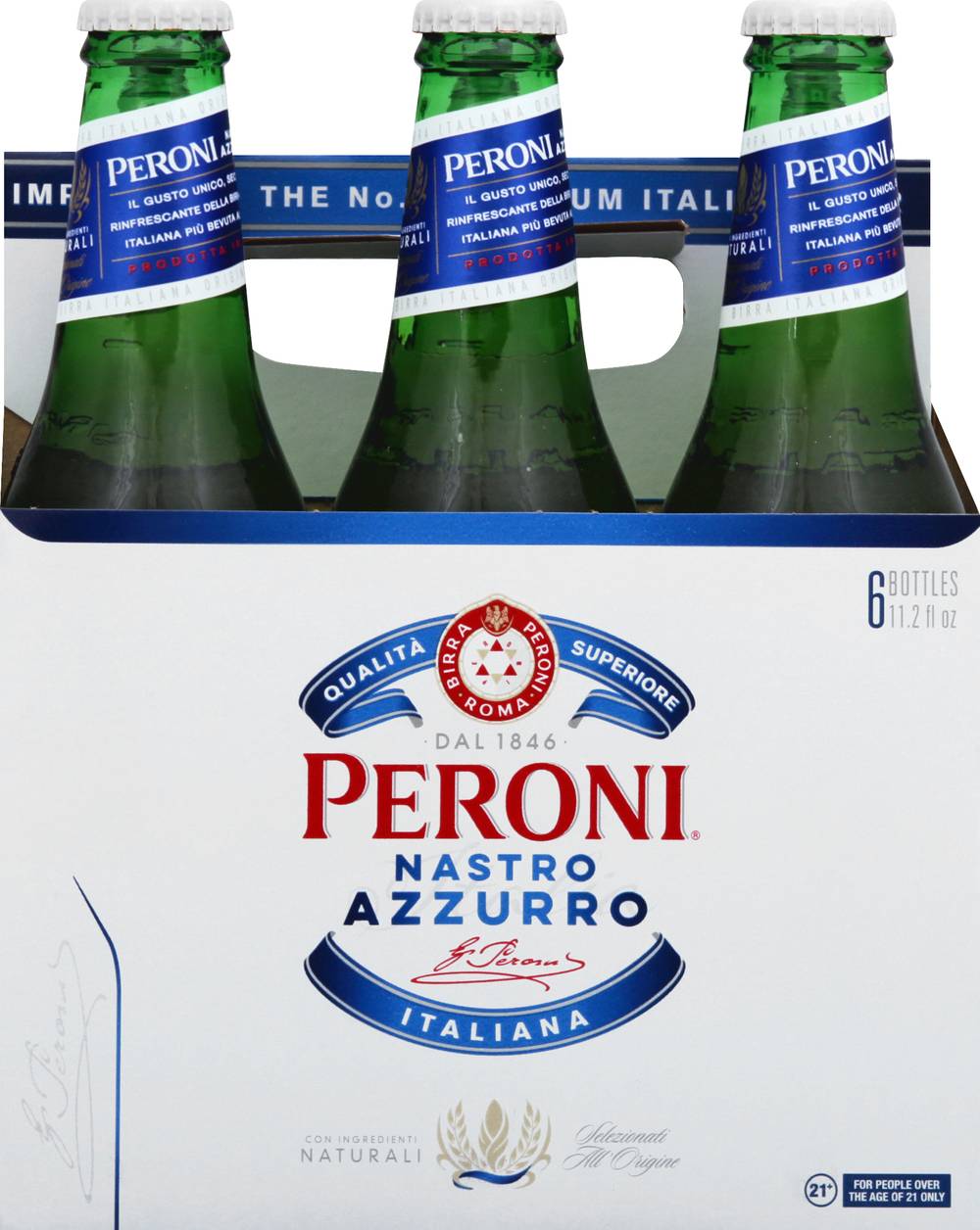 Peroni Nastro Azzurro Beer (6 ct, 11.2 fl oz)