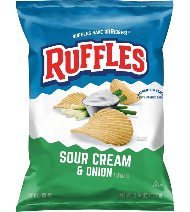 Ruffles Potato Chips Sour Cream & Onion