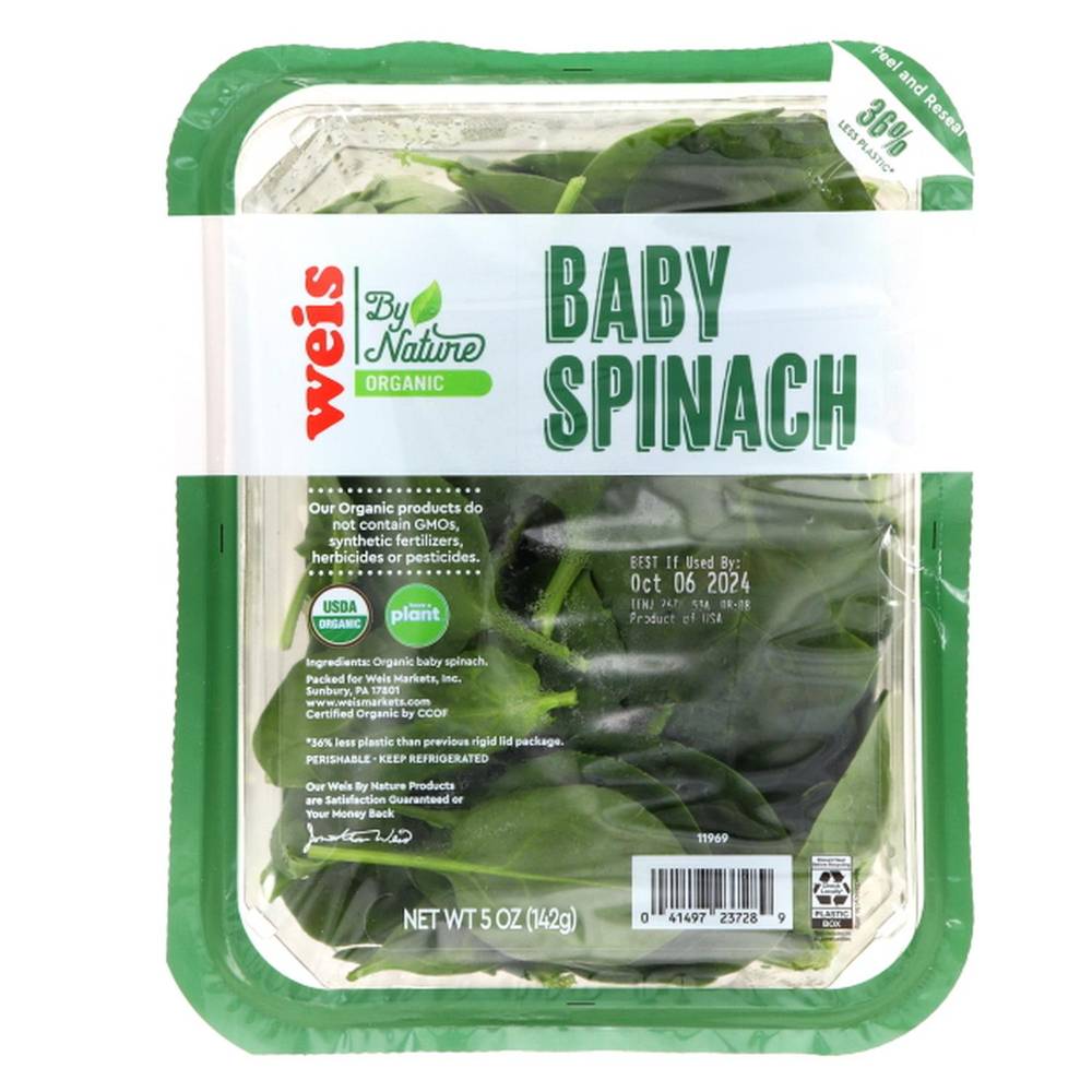 Weis by Nature Salad Baby Spinach