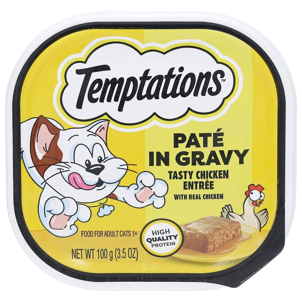 Temptations Pate in Gravy Tasty Chicken Entree Cat Food (3.5 oz)
