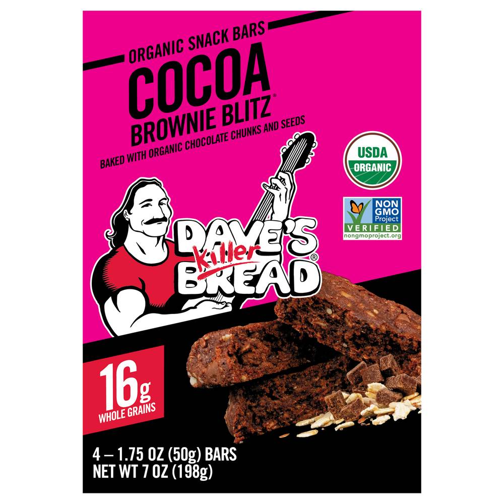 Dave's Killer Bread Bread Organic Cocoa Brownie Blitz Snack Bars (7 oz)