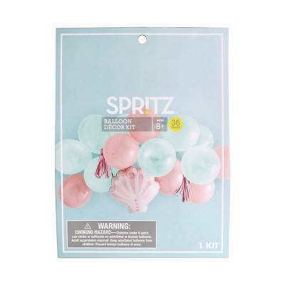 Spritz Mermaid Balloon pack, Pink-Teal (17 ct)