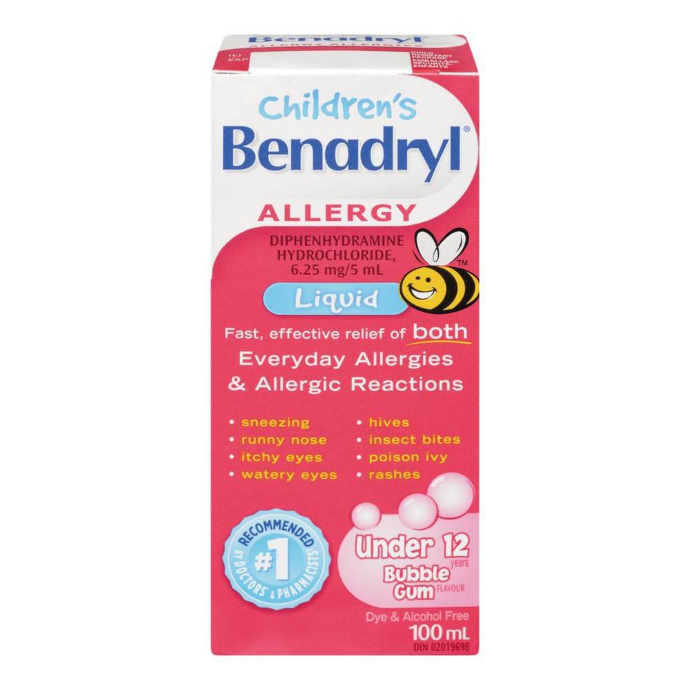 Benadryl Children's Liquid Bubble Gum