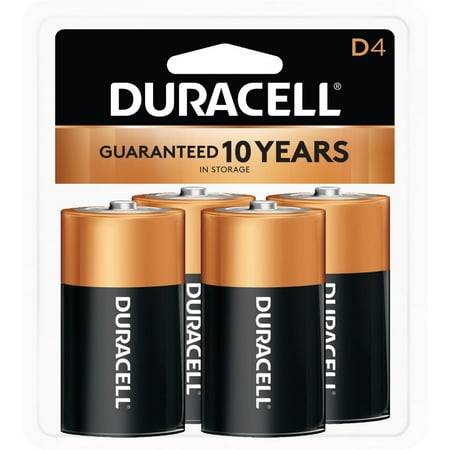 Duracell Coppertop D Alkaline Batteries (4 ct)