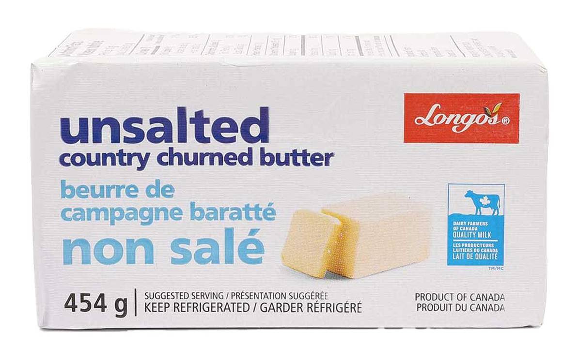 Order Longo's Essentials Country Churned Butter Unsalted - Delivery ...