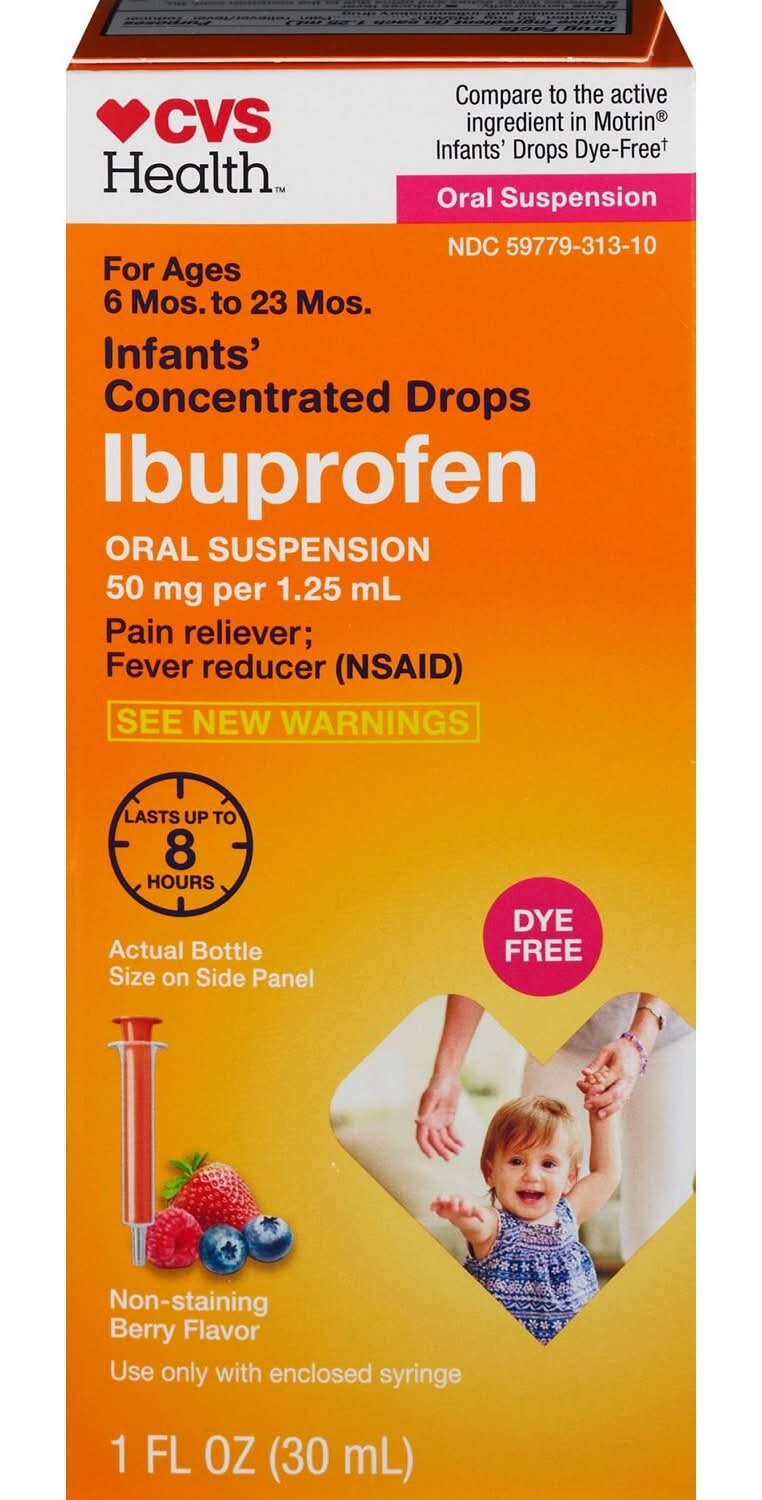 CVS Health Ibuprofen Infants Concentrated Drops Oral Suspension (Berry)
