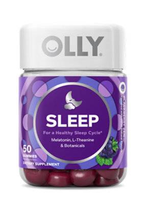 Olly Restful Sleep Aid Gummies, Blackberry Zen (50 ct)