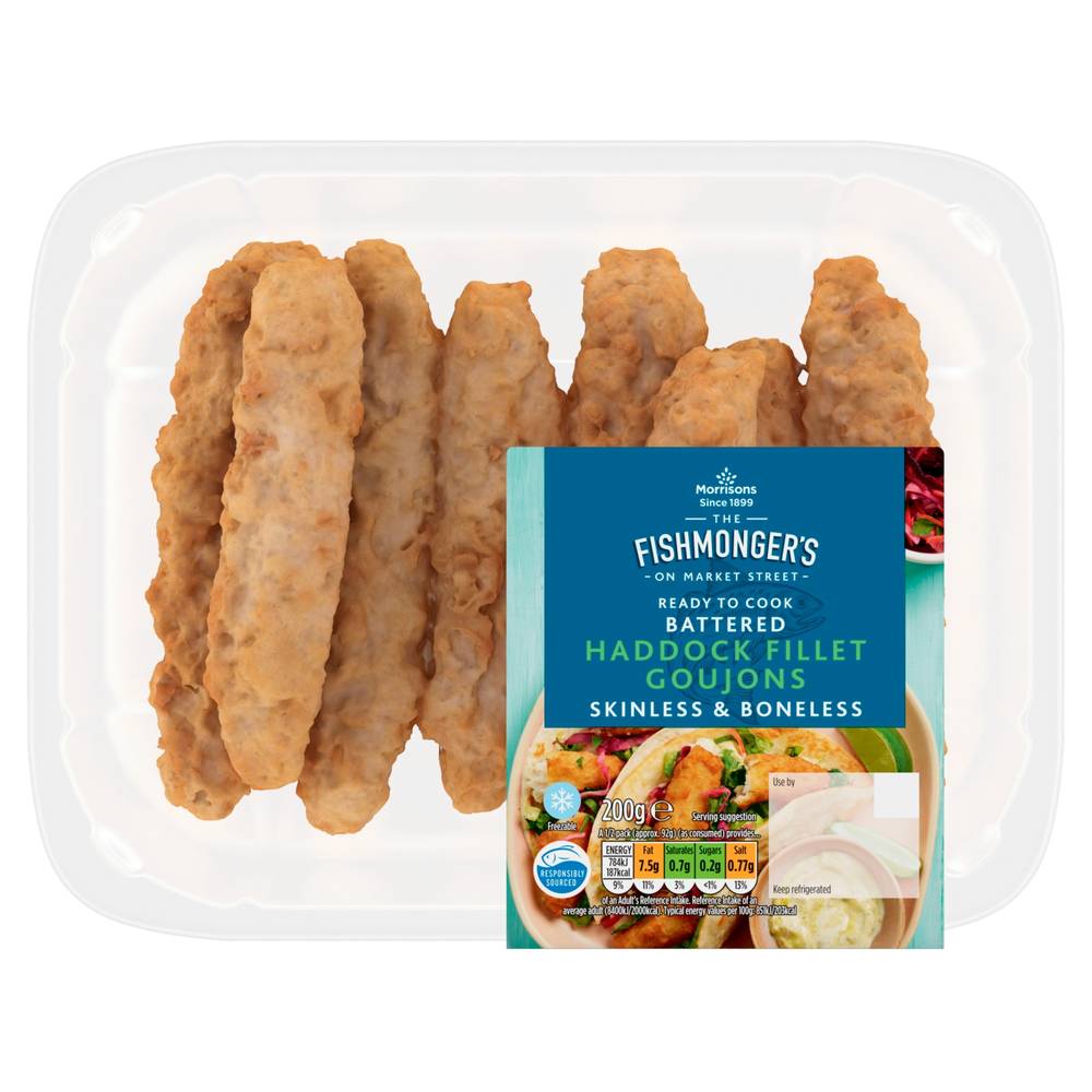 Morrisons Market St Battered Haddock Goujons (200g)