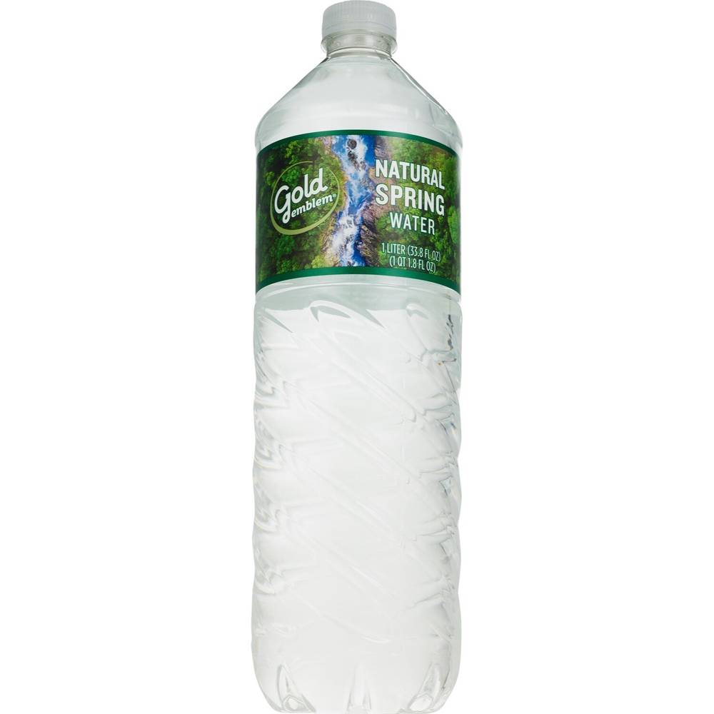 Gold Emblem Natural Spring Water, 33.81 OZ