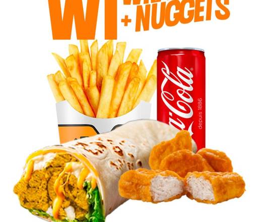 W1 - Wrap (curry ou tandoori) + 4 Nuggets