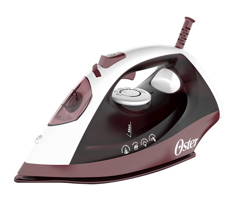 Oster · Plancha de vapor suela con recubrimiento antiadherente, café