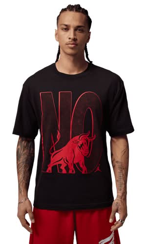 Jordan Mens Brooklyn Toro Graphic Short Sleeve Crew - Black/Black Size XXL
