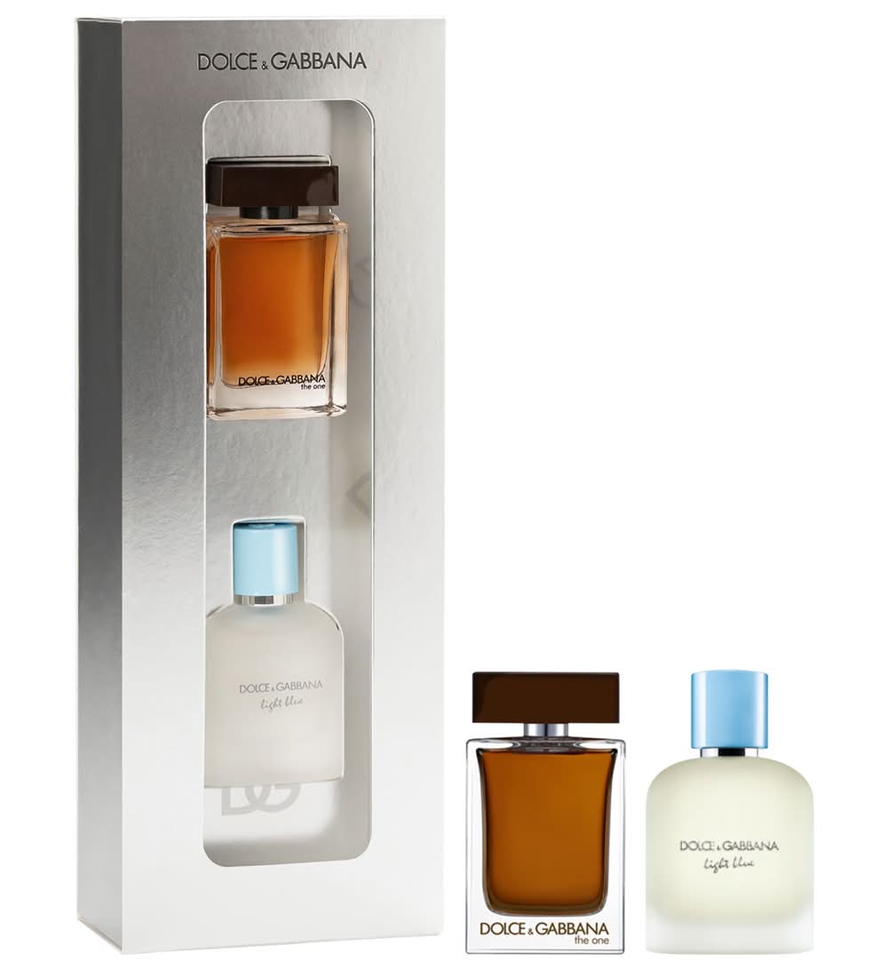 Dolce&Gabbana The One for Men Eau de Parfum & Light Blue Eau de Toilette Mini Cologne Duo Set 0.16 oz/5ml