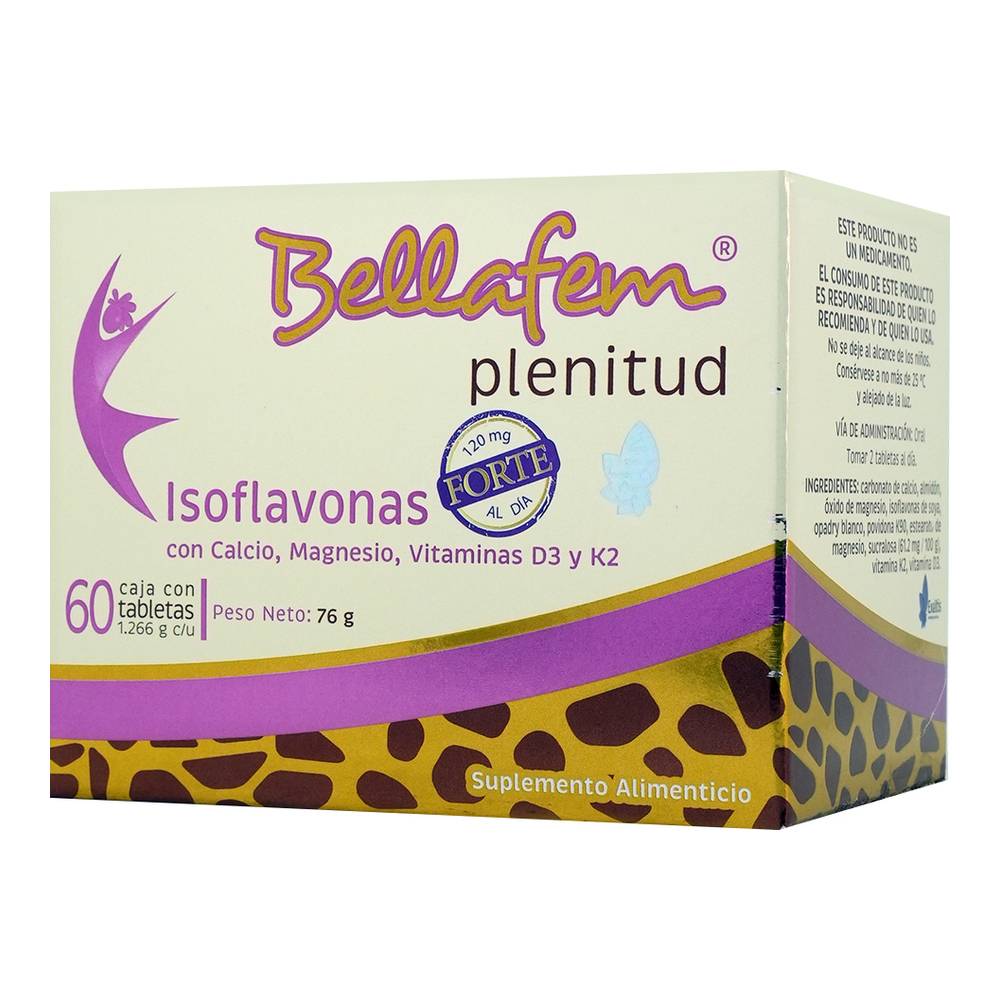 Bellafem calcio con isoflavonas tabletas 1.246 g (60 piezas)