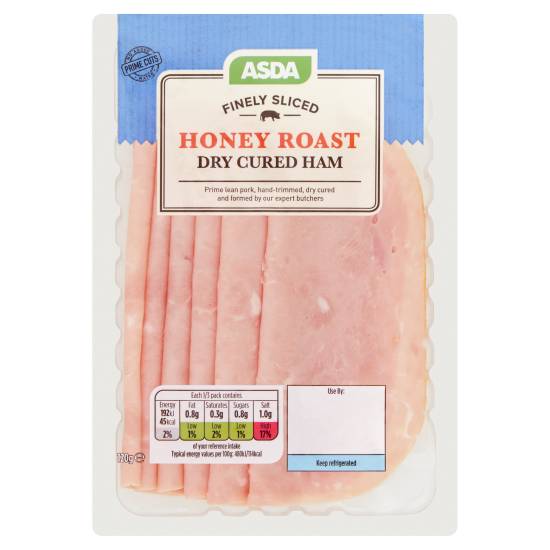 ASDA Finely Sliced Honey Roast Dry Cured Ham (120g)