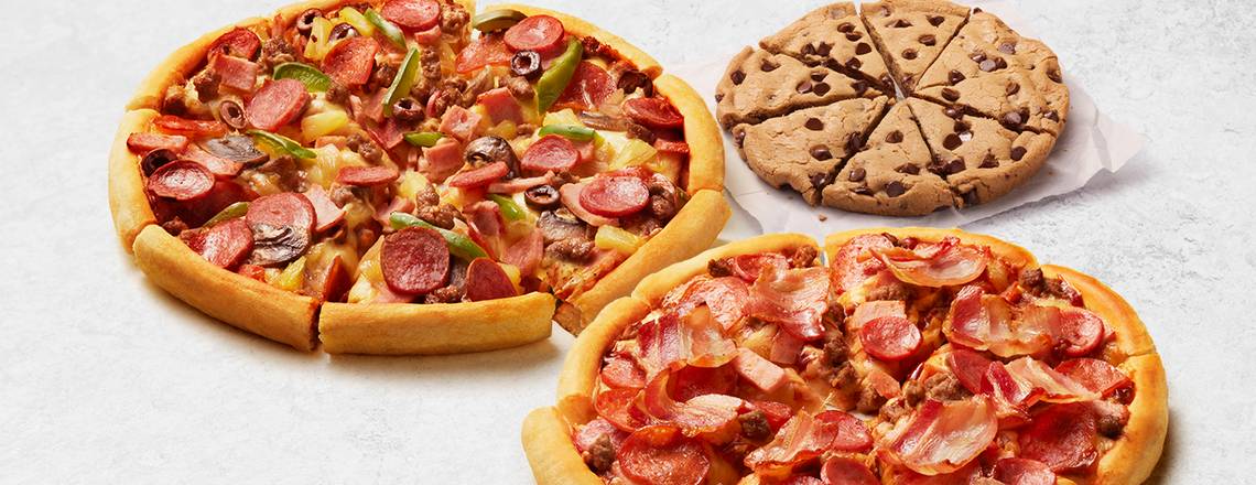 2 Large Pizzas +  Hershey's Cookie
