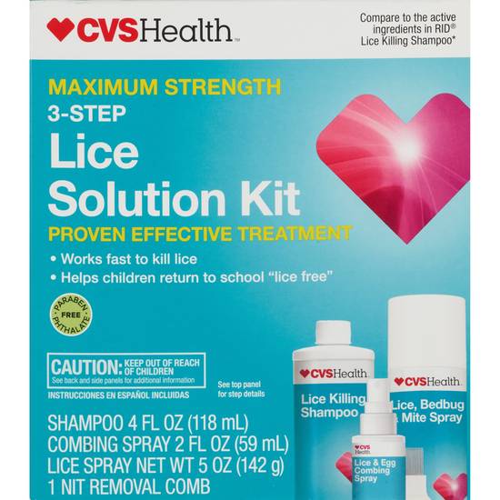 CVS Health Lice Solution Kit, Maximum Strength