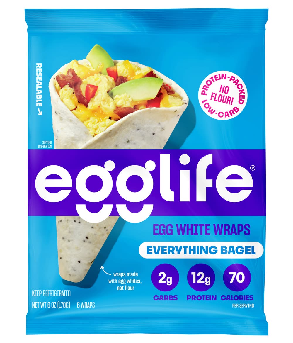 egglife Everything Bagel Egg White Wraps (6 oz, 6 ct)