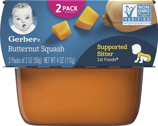 Gerber 1st Foods Supported Sitter Butternut Squash Baby Food (2 ct)
