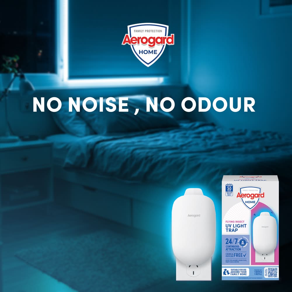 Aerogard Home Flying Insect Uv Light Trap Starter Kit Delivery Near Me ...