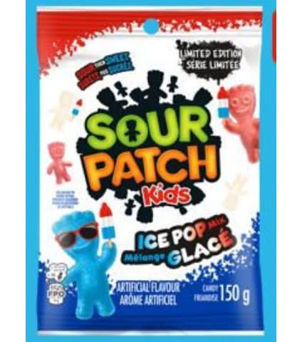 Sour Patch Kids Candy Ice Pop Mix, Assorted (0.15 kg)