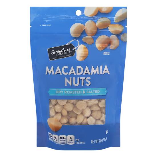 Signature Select Macadamia Nuts Dry Roasted & Salted (6 oz)