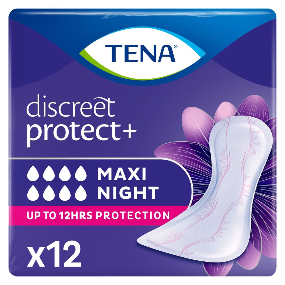 Tena Women, Discreet Maxi Night Incontinence Pads (12 pack)