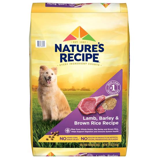 Nature's Recipe Dry Dog Food (lamb- barley - brown rice)