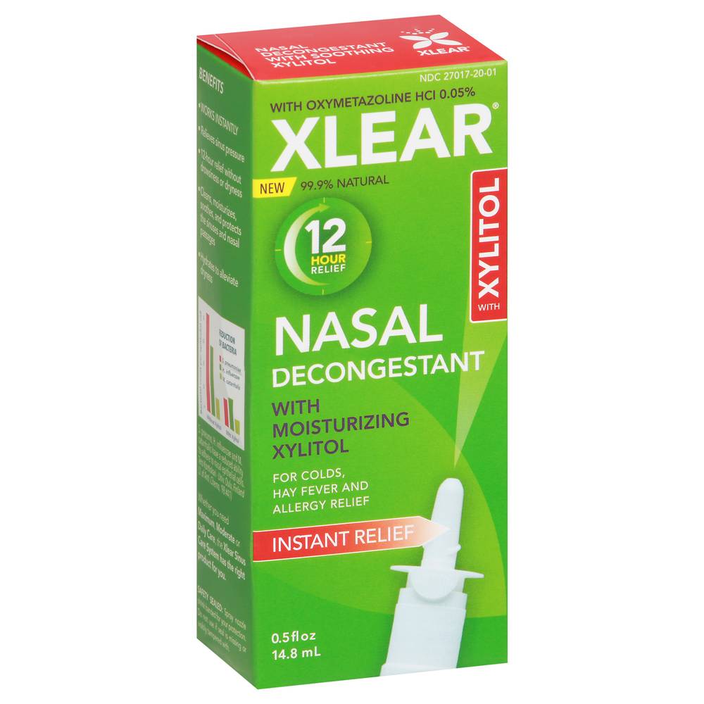 Xlear Instant Relief With Moisturizing Xylitol Nasal Decongestant (0.5 fl oz)