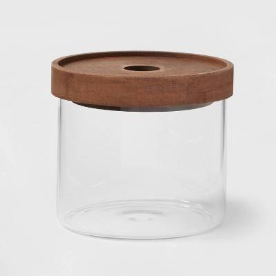 Threshold Glass Storage Canister With Wood Lid