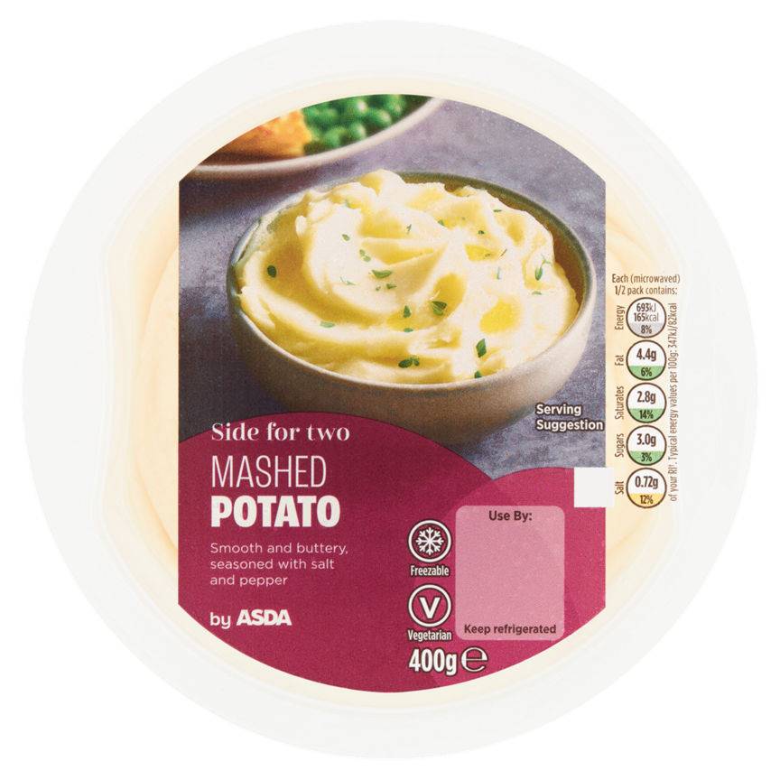 Asda Ready to Cook Mashed Potato 400g