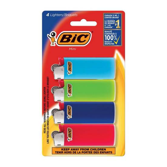 Bic mini-briquets de poche (4 unités) - mini pocket lighters (4 units)