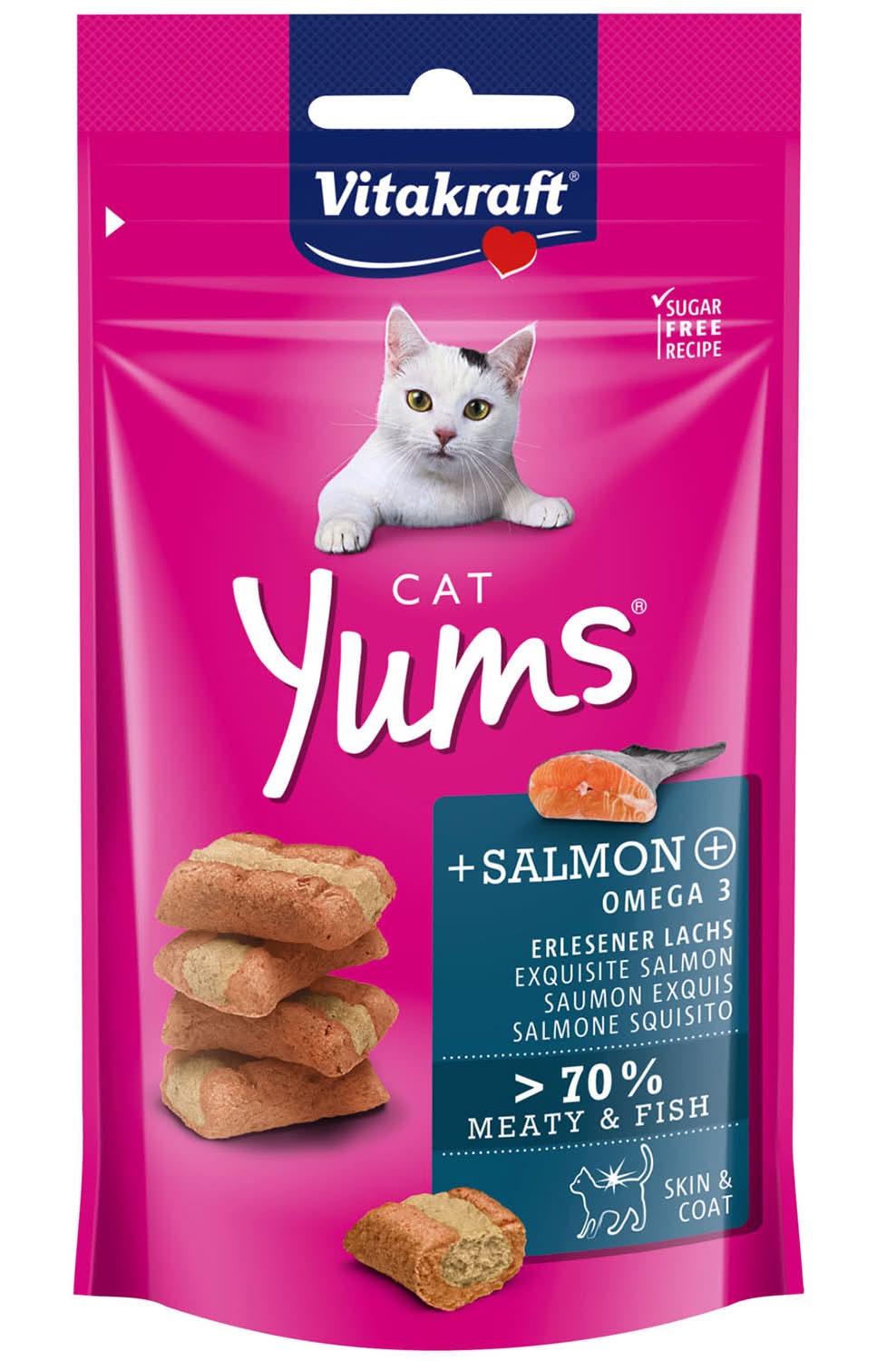 Vitakraft - Yums aliment complet pour chats au saumon exquis (40g)