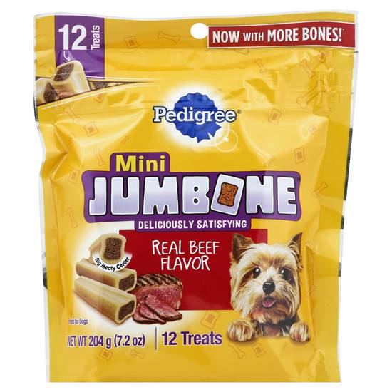 Pedigree Real Beef Mini Jumbone Treats For Dogs (12 ct)