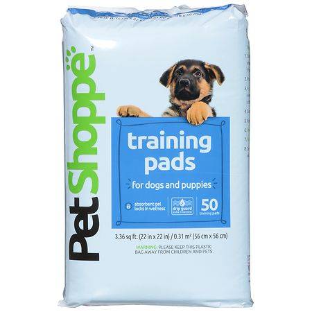 PetShoppe Training Pads For Dogs and Puppies 22 in x 22 in - 50.0 ea