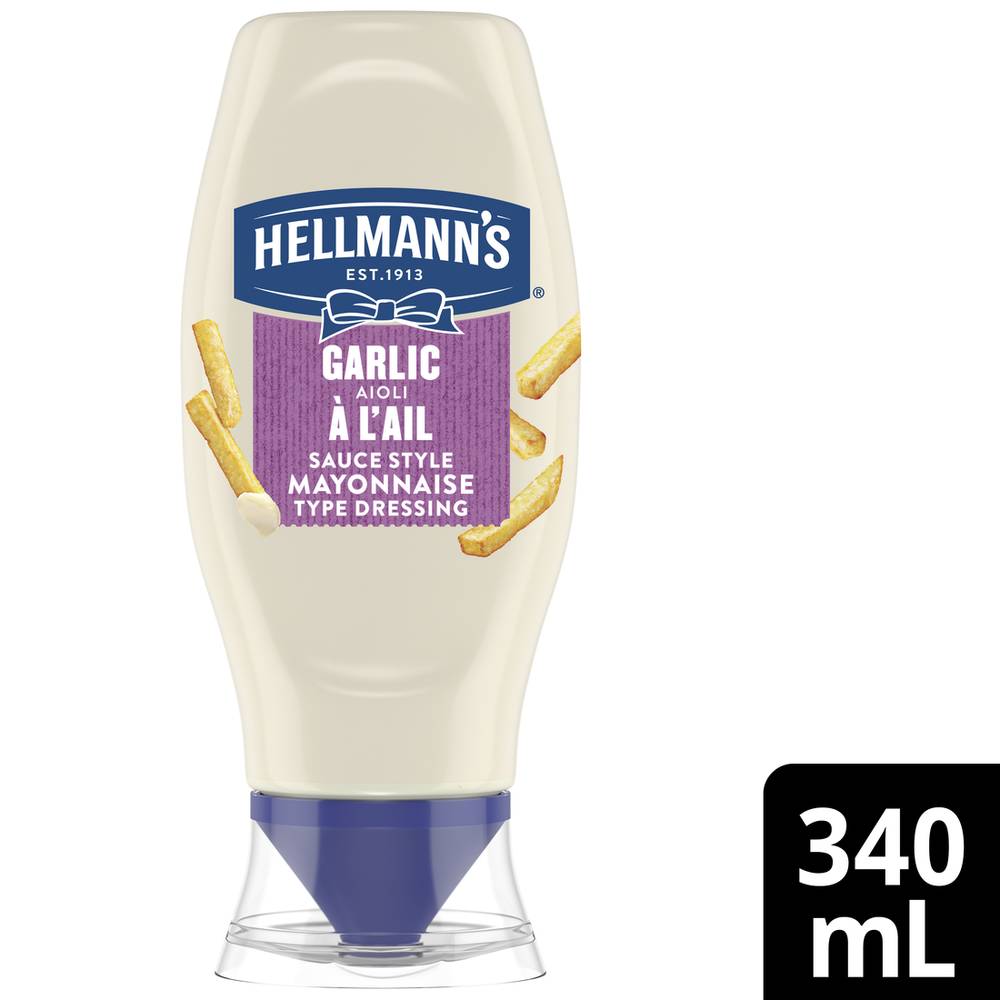 Hellmann's Garlic Aioli Mayonnaise (340 ml)