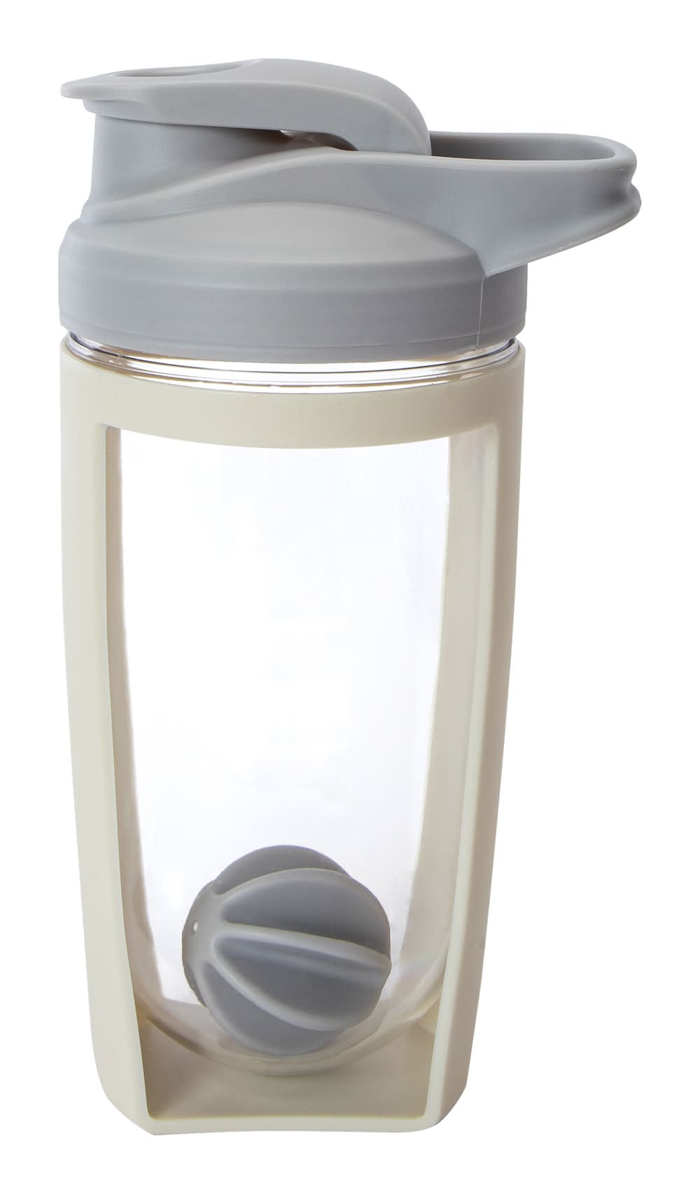 Elevated Protein Shaker Bottle 20oz White Gray