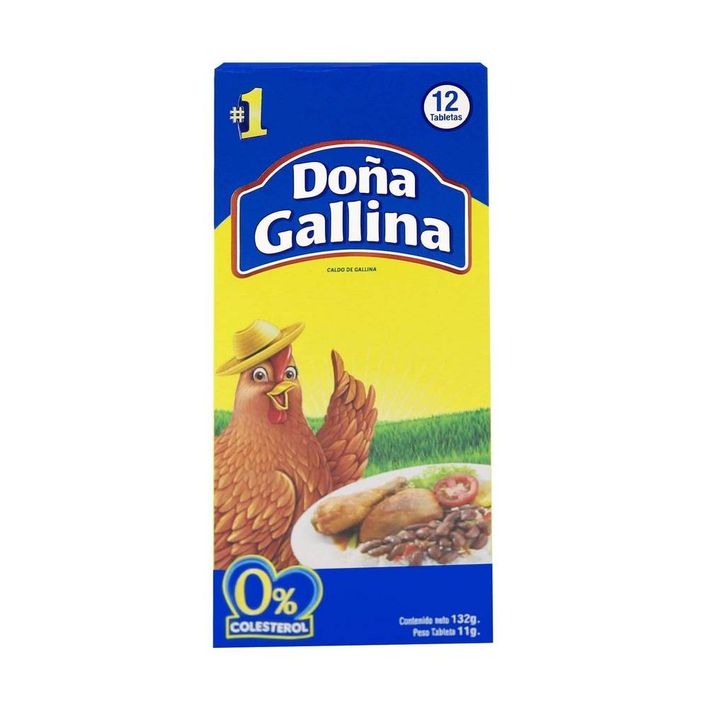 Sopita Caldo de Pollo Doña Gallina Original 12 uds