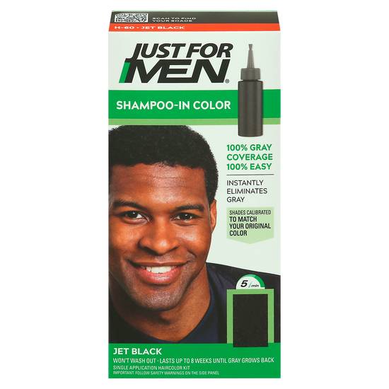 Just For Men Jet Black Shampoo in Color