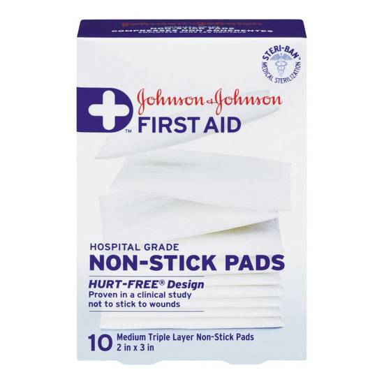 Johnson & Johnson First Aid Non Stick Healing Pads Medium (10 units)