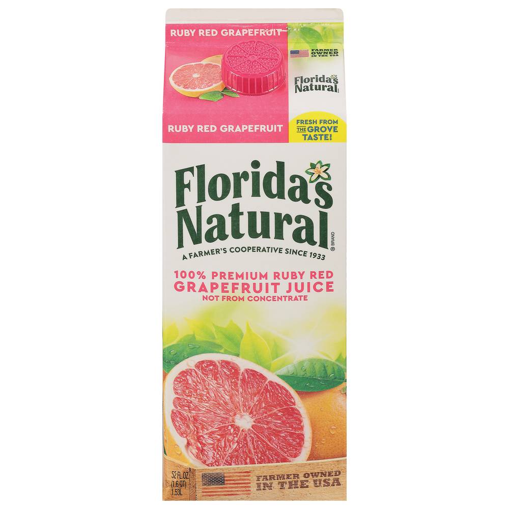 Florida's Natural 100% Ruby Red Grapefruit Juice (52 fl oz)