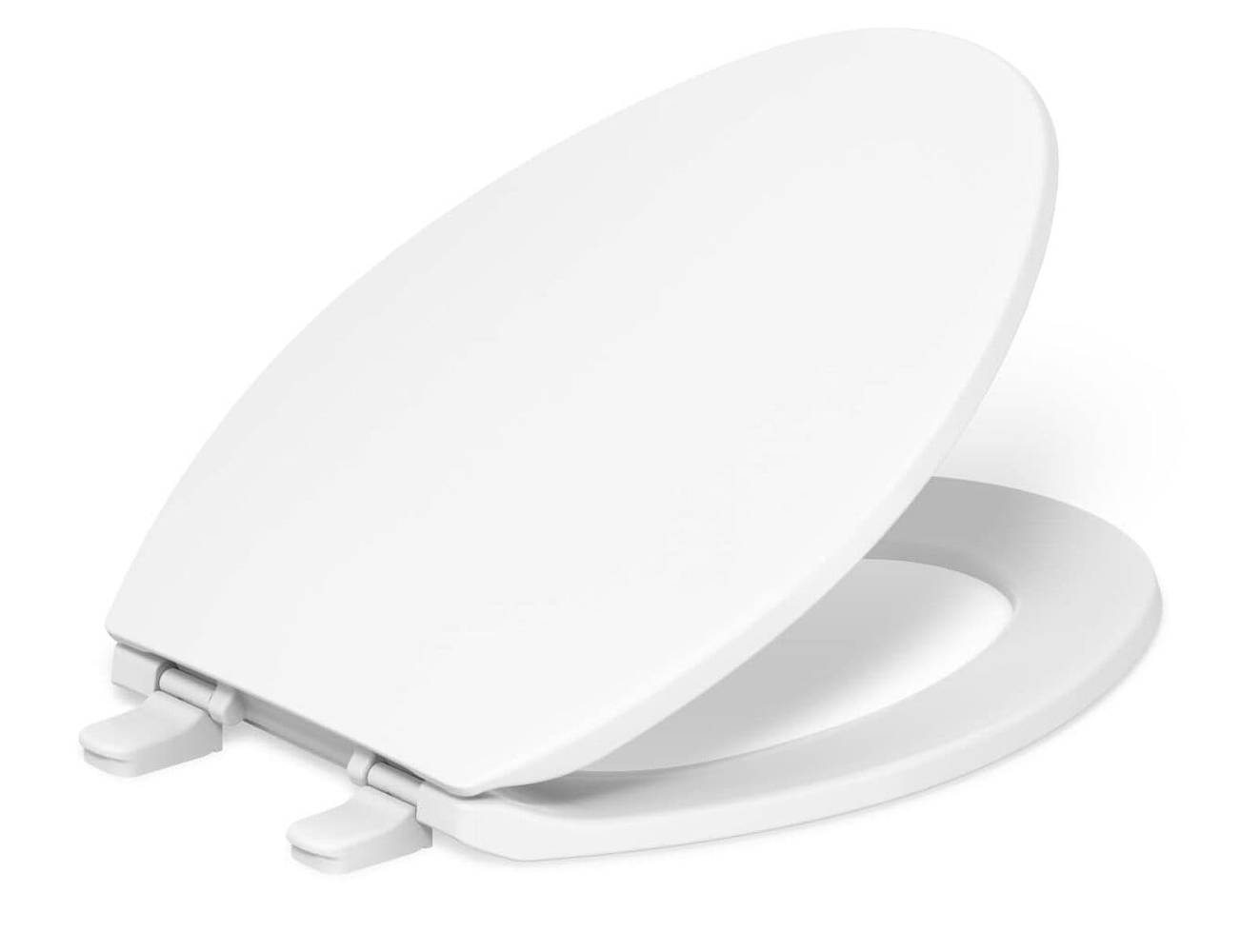 KOHLER Brevia Plastic White Elongated Soft Close Toilet Seat | R20110-0