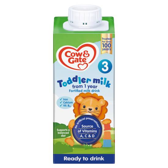 Cow & Gate 3 Toddler Milk From 1-3 Years 200ml