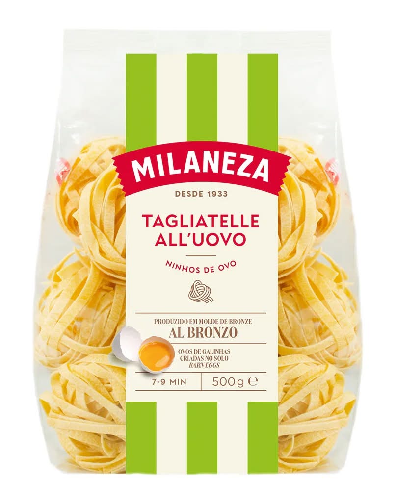 Milaneza - Massa tagliatelle com ovo, embalagem de 500g